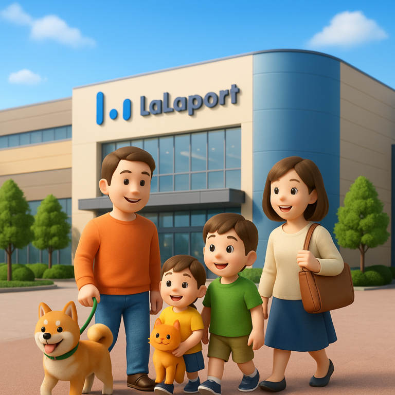 ららぽーとの動物病院へ通う家族