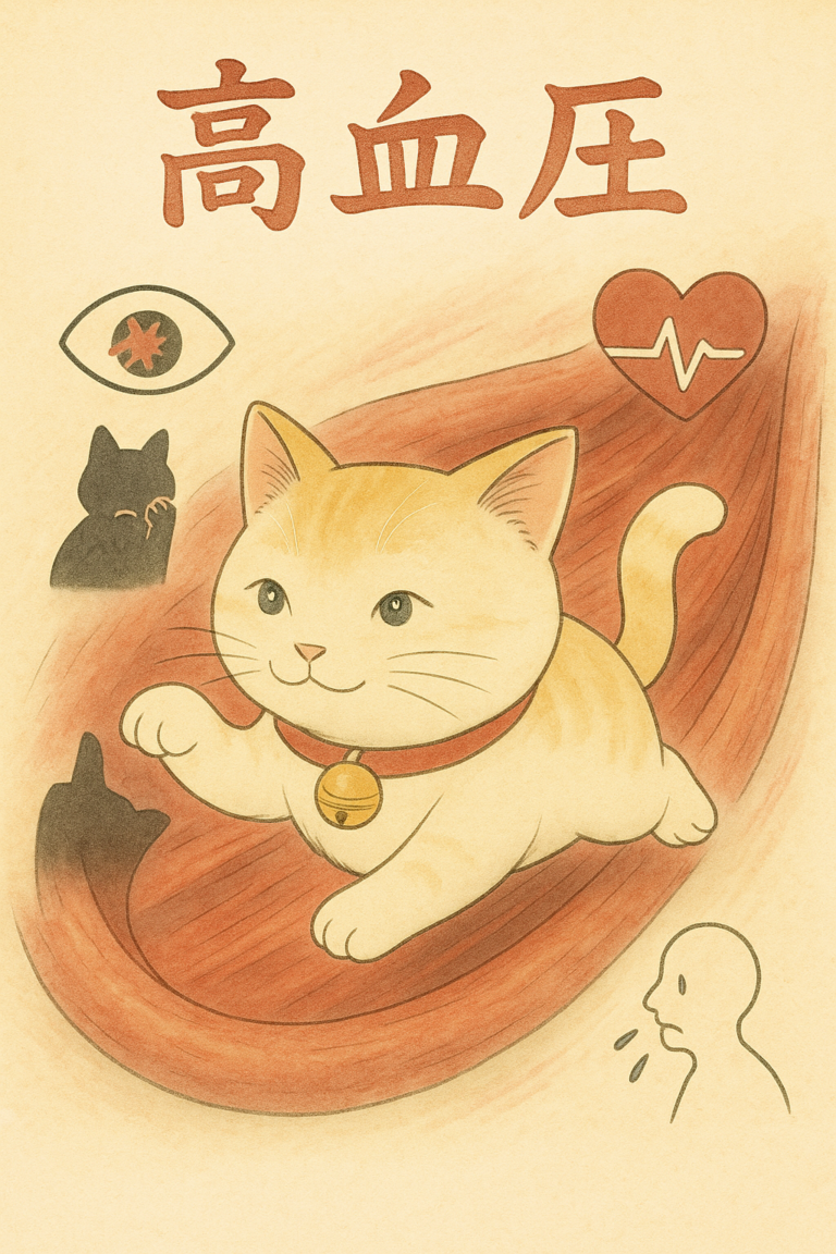 高血圧のイメージイラスト猫
